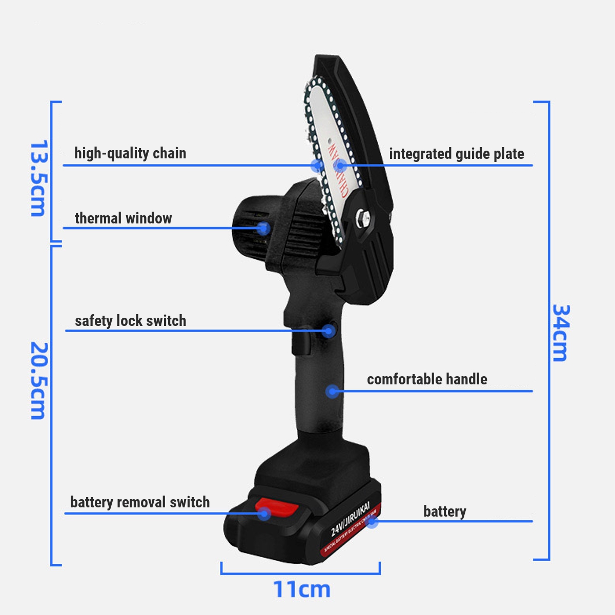 4-Inch-Electric-Chain-Saw-Chainsaw-Wood-Cutter-Garden-Tool-W-1pc-Battery-21-24V-1770555-6