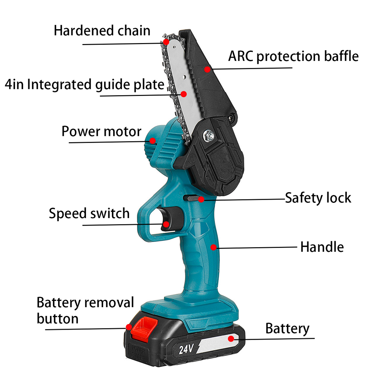 4-Inch-Electric-Chainsaws-Rechargeable-Portable-Chain-Saw-Woodworking-Tool-Wood-Cutter-W-12-Battery-1860314-7