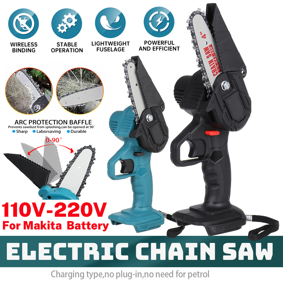 4-Inch-Portable-Electric-Chain-Saws-Woodworking-Tool-Wood-Saw-Cutter-Chainsaw-For-Makita-18V-Battery-1848662-2