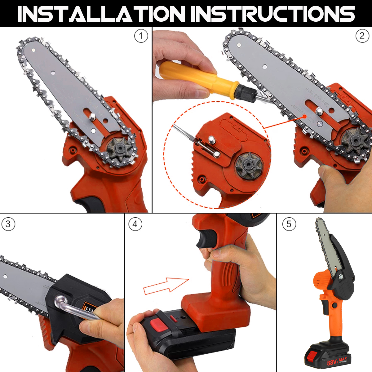 4In6Inch-Mini-Rechargable-Chiansaw-Electric-WoodWorking-Chain-Saw-For-Makita-1885577-5