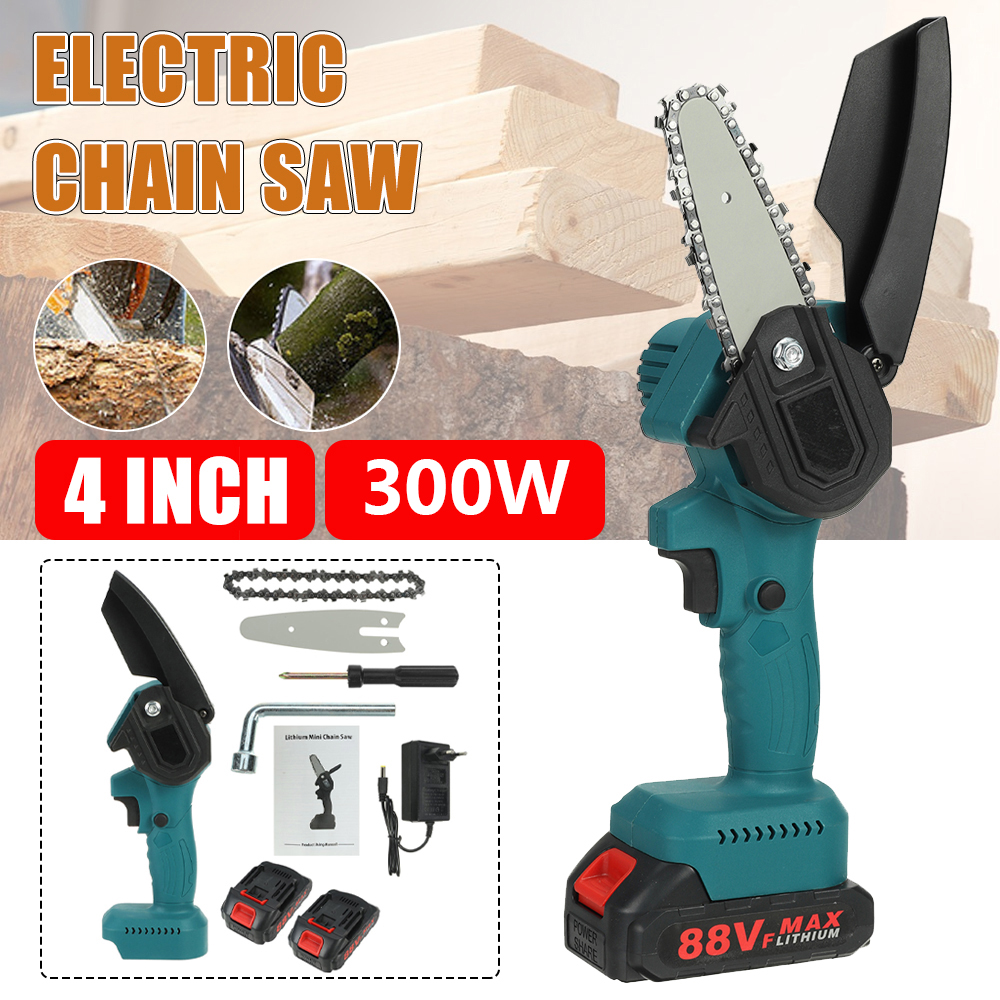 4Inch-300W-1200mah-Electric-Chain-Saw-Pruning-ChainSaw-Cordless-Woodworking-Cutter-Tool-W-None1pc2pc-1821957-1