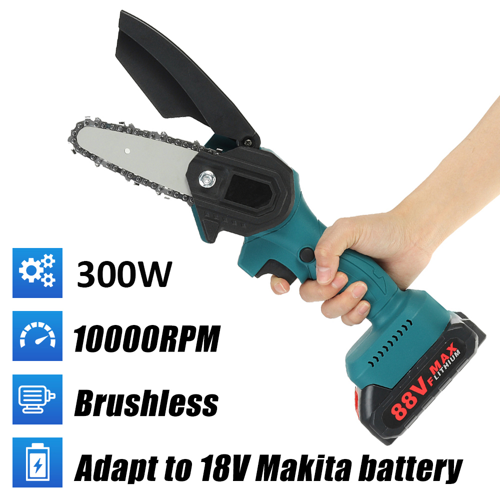 4Inch-300W-1200mah-Electric-Chain-Saw-Pruning-ChainSaw-Cordless-Woodworking-Cutter-Tool-W-None1pc2pc-1821957-2