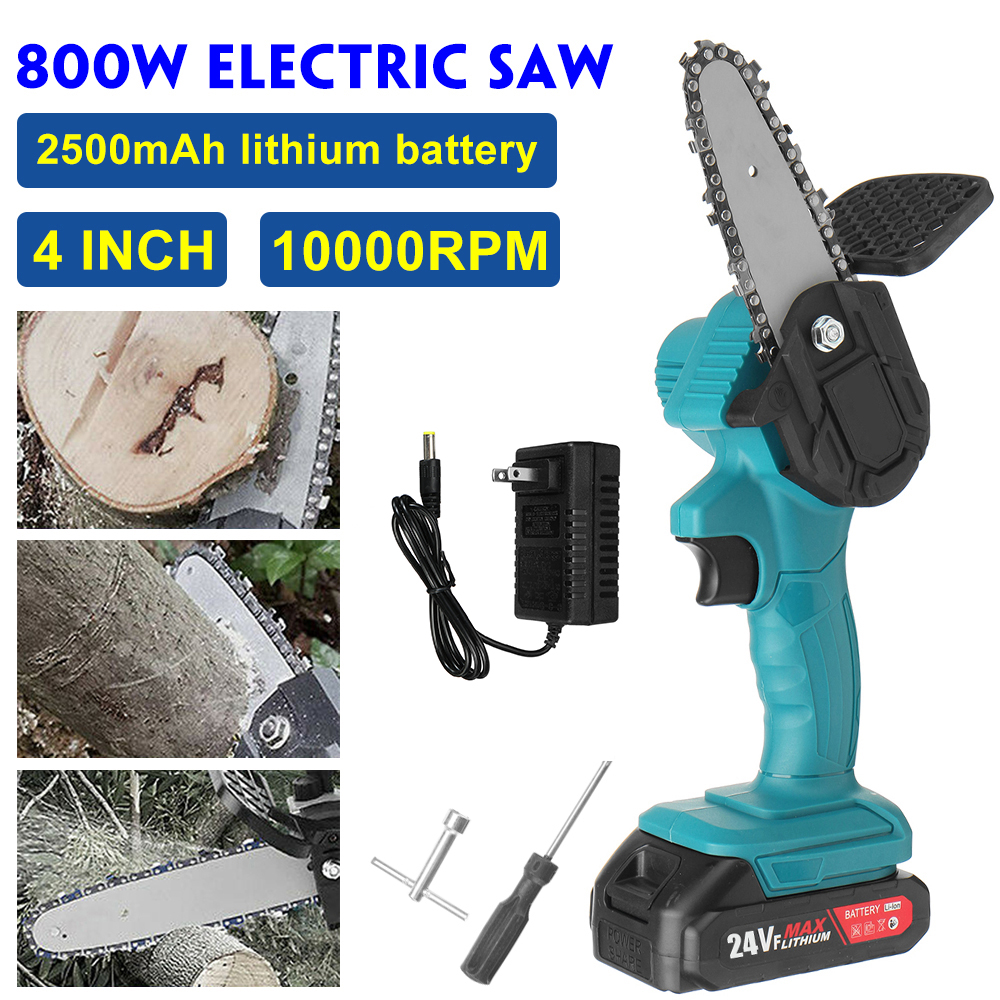4in-800W-24V-Electric-Chain-Saw-Handheld-Logging-Saw-Wood-Cutting-Tool-W-1pc-Battery-1812355-2