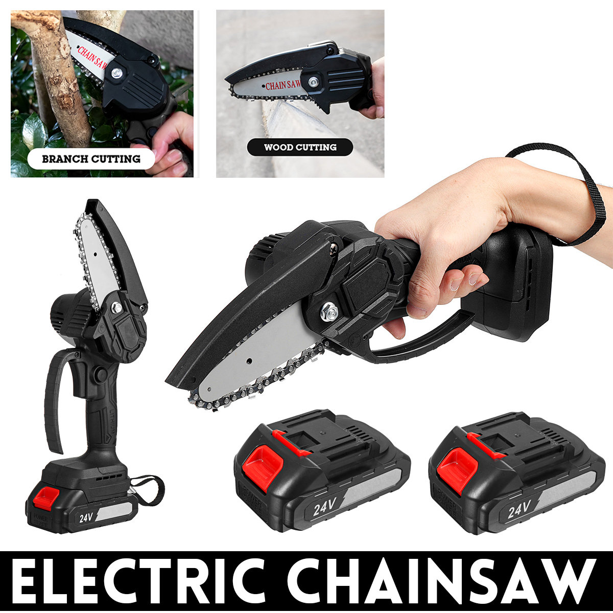 4inch-24V-Rechargeable-Brushless-Electric-Chain-Saw-Woodworking-Tool-Wood-Cutter-ChainSaws-W-12pcs-B-1858870-2