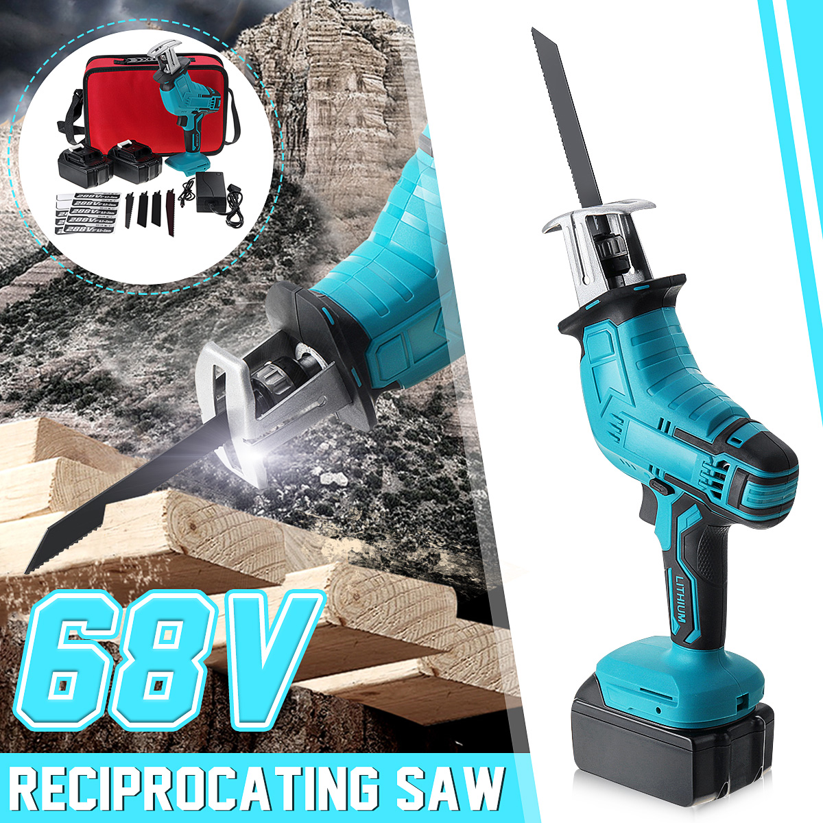68V-Electric-Reciprocating-Saw-Outdoor-Woodworking-Cordless-Handheld-Saw-9000mah-1683596-2