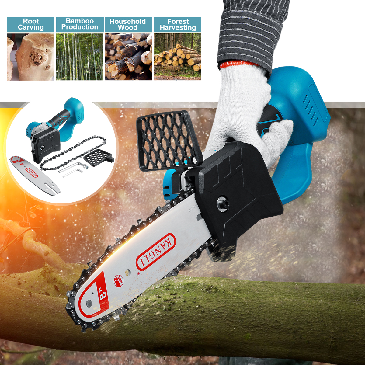 8-Inch-Electric-Chain-Saw-Cordless-Woodworking-Chainsaw-Power-Tool-Fit-For-Makita-18V21V-Battery-1804676-9