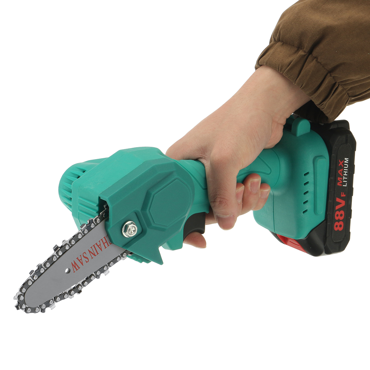 88V-4Inch-Portable-Electric-Pruning-Saw-Rechargeable-Small-Woodworking-Chain-Saw-W-12pcs-Battery-1811992-2