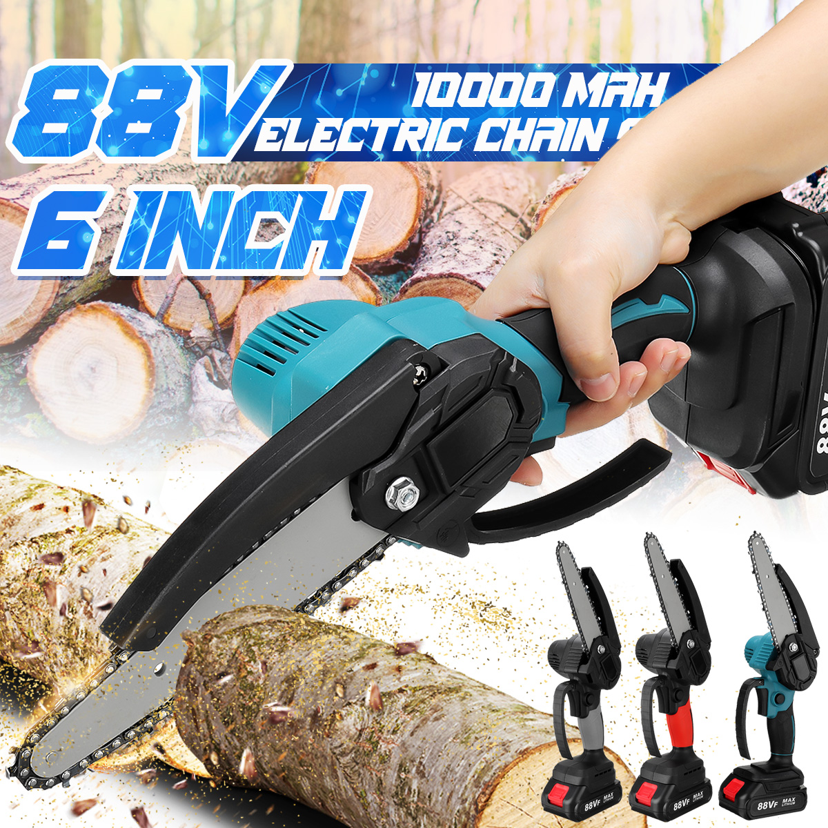 88VF-4000RPM-6-Cordless-Electric-Chainsaw-Wood-Cutter-Saw-W-None12-Battery-For-Makita-18V-Battery-1856702-3