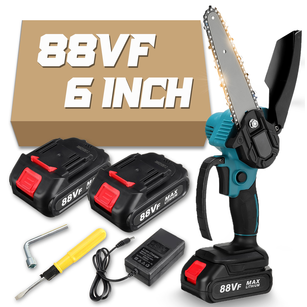 88VF-4000RPM-6-Cordless-Electric-Chainsaw-Wood-Cutter-Saw-W-None12-Battery-For-Makita-18V-Battery-1856702-8