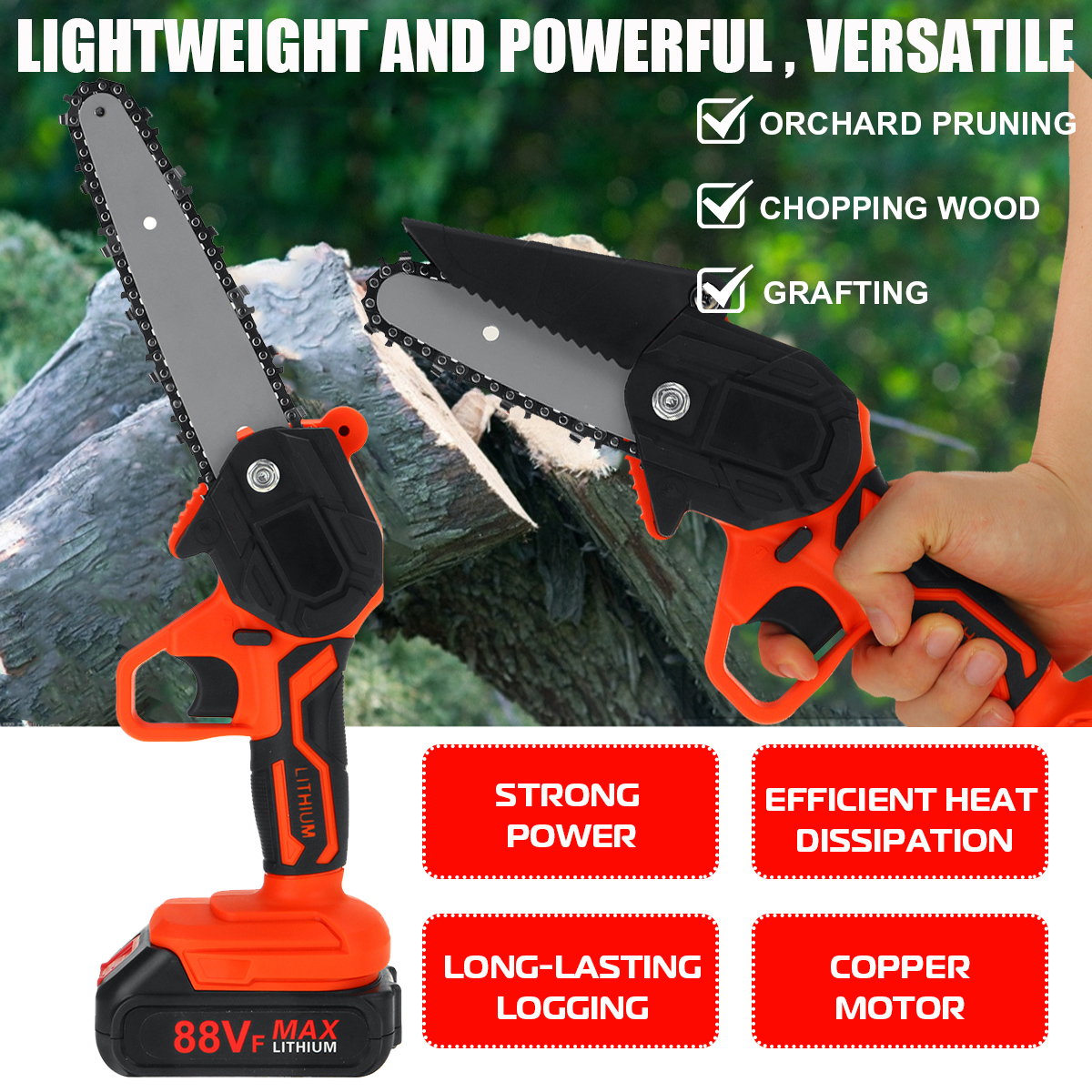 88VF-4Inch-6Inch-Cordless-Electric-Chain-Saw-One-Hand-Mini-Saw-Wood-Cutter-Woodworking-Tool-W-12-Bat-1870556-3