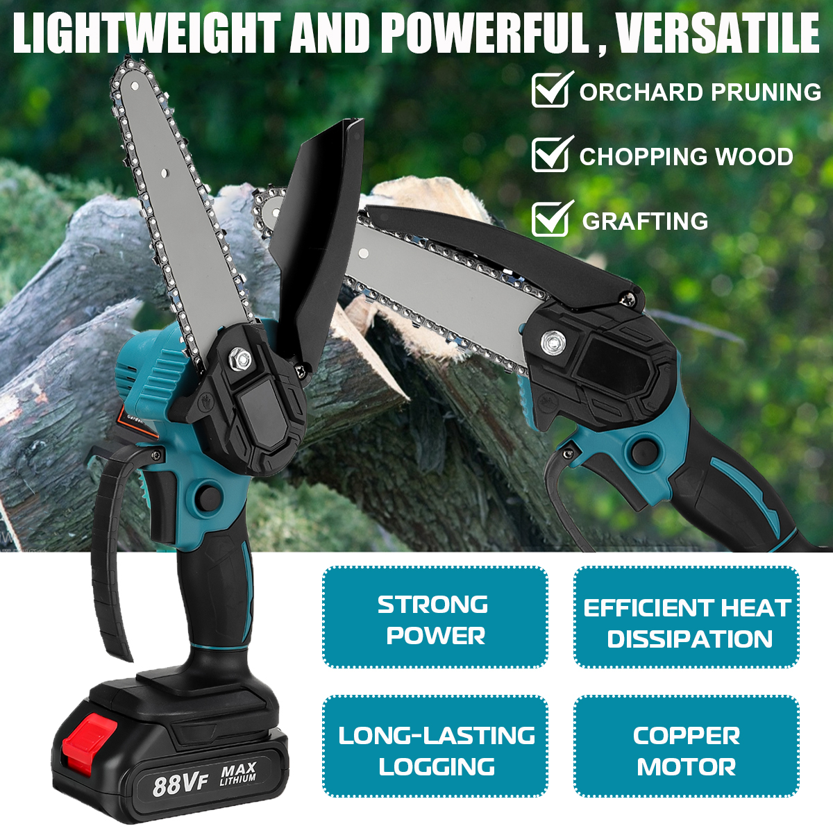 88VF-6-Inch-Electric-Chain-Saw-Wood-Cutter-One-Hand-Chainsaws-W-None12-Battery-For-Makita-Woodworkin-1867953-3