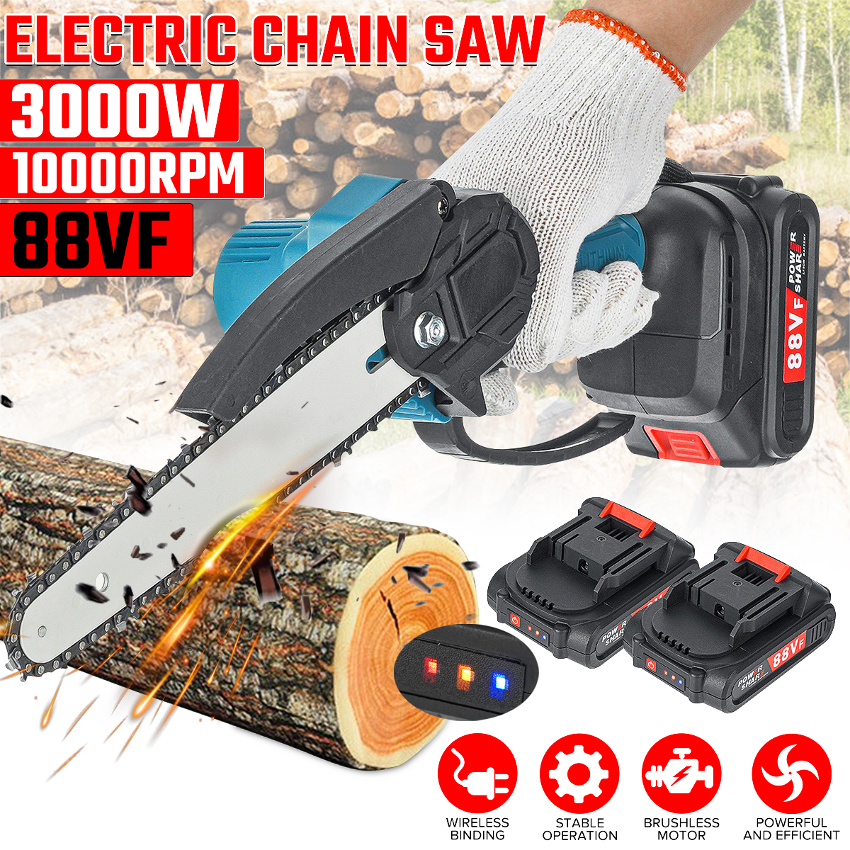 88VF-8-Inch-Cordless-Electric-Chain-Saw-One-Hand-Pruning-Saw-Woodworking-Cutting-Power-Tool-1916088-1