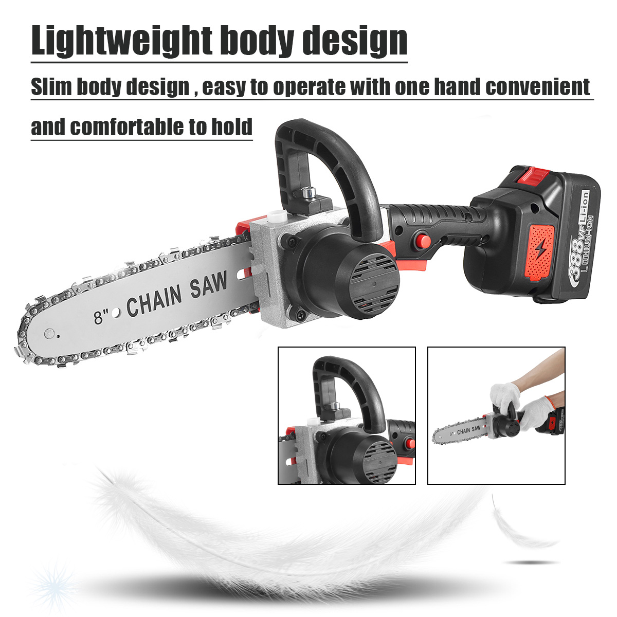 88VF-8-Inch-Cordless-Electric-Chainsaw-Wood-Cutter-Saw-Rechargeable-Woodworking-Tool-W-None12-Batter-1868739-7