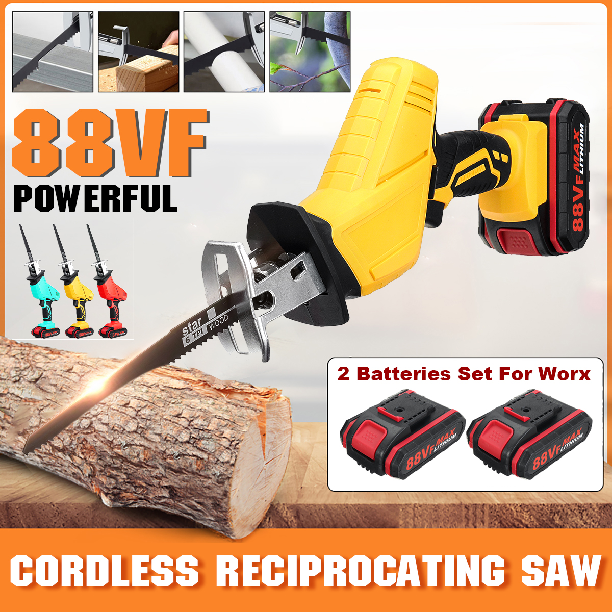 88VF-Cordless-Electric-Reciprocating-Saw-W-4-Blades--1or2-Battery-for-Worx-Woodworking-Wood-Cutting--1878507-1