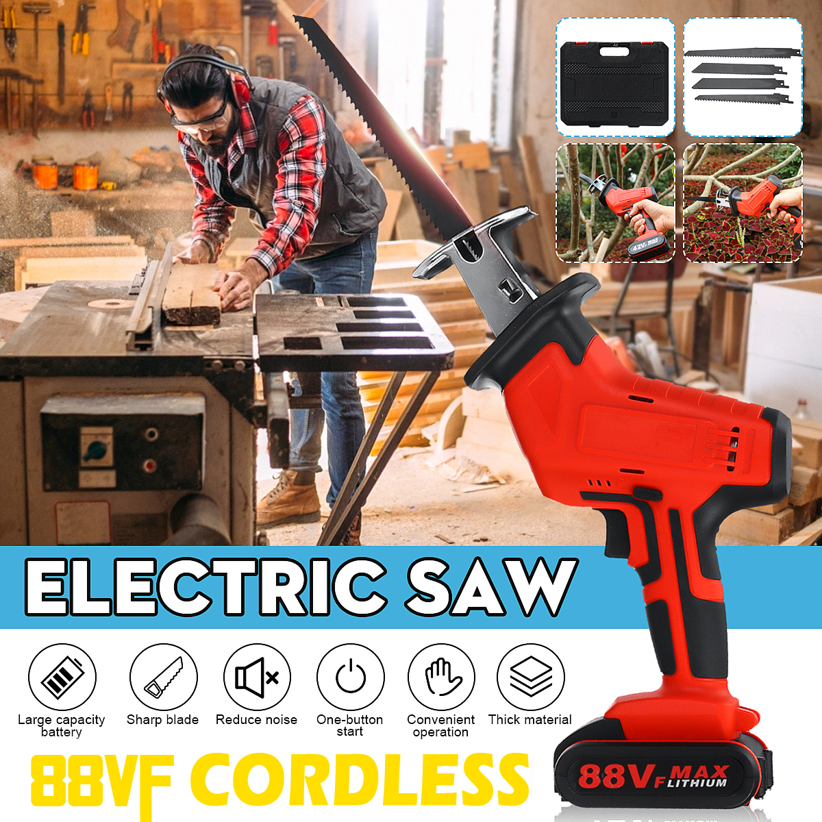 88VF-Electric-Reciprocating-Saw-Outdoor-Cordless-Portable-Saw-Woodworking-Cutter-1733463-2