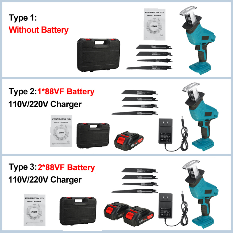 88VF-Electric-Reciprocating-Saw-Variable-Speed-Metal-Wood-Cutting-Tool-W-4pcs-Blades--Plastic-Case---1866215-9
