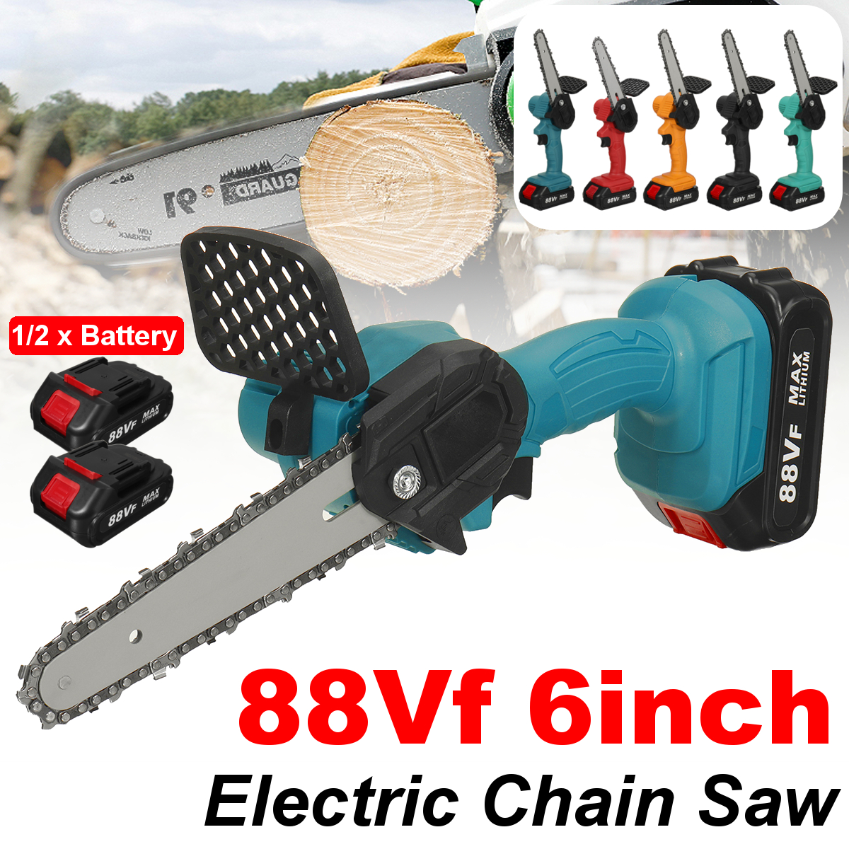 88VF-Rechargable-Mini-Chain-Saw-6-Inch-Cordless-Electric-Chainsaw-With-Batteriy-Wood-Work-Cutter-Too-1843505-5