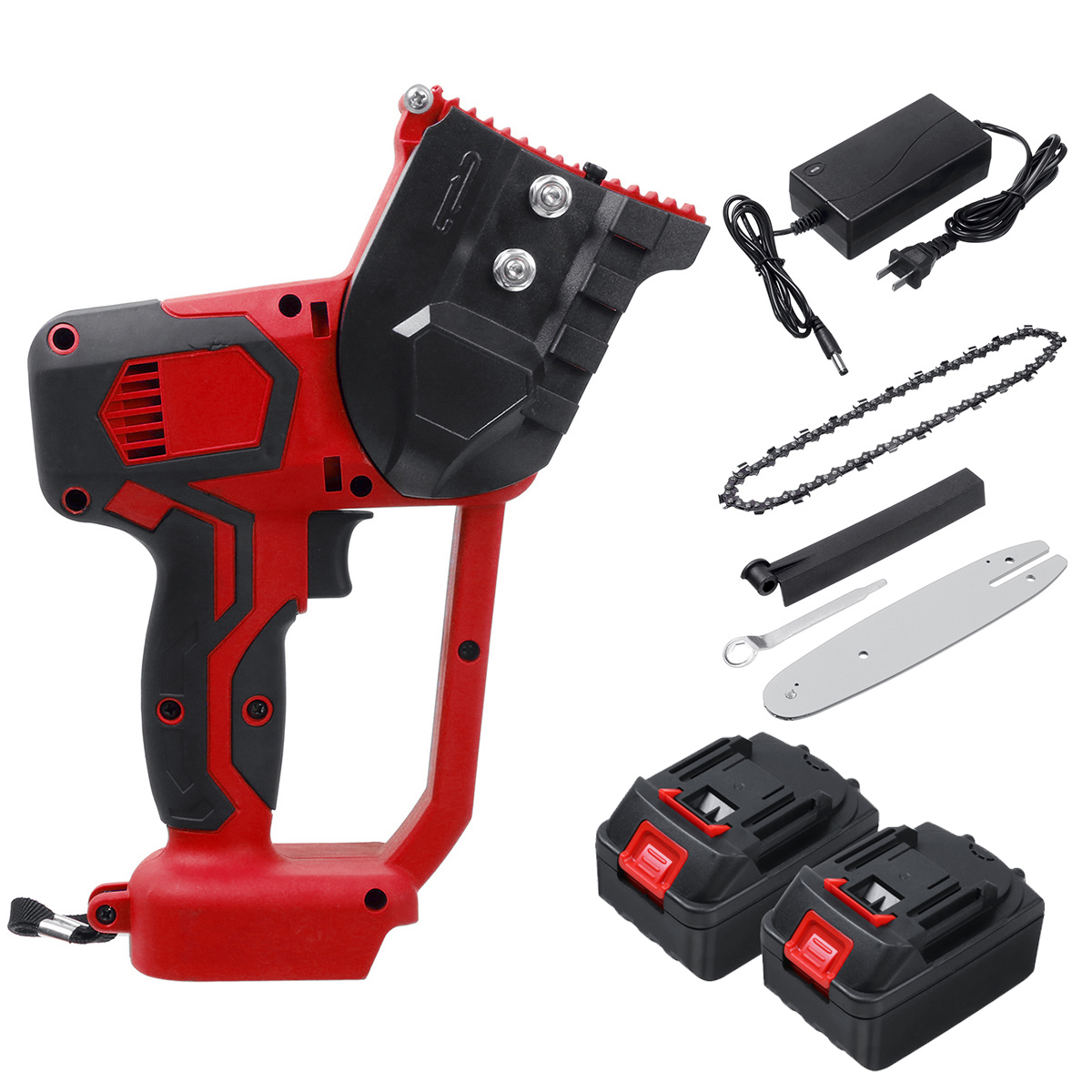 8quot-Rechargeable-Electric-Chainsaw-Chain-Saw-Handheld-Cutting-Tool-W-Two-Battery-1764519-3
