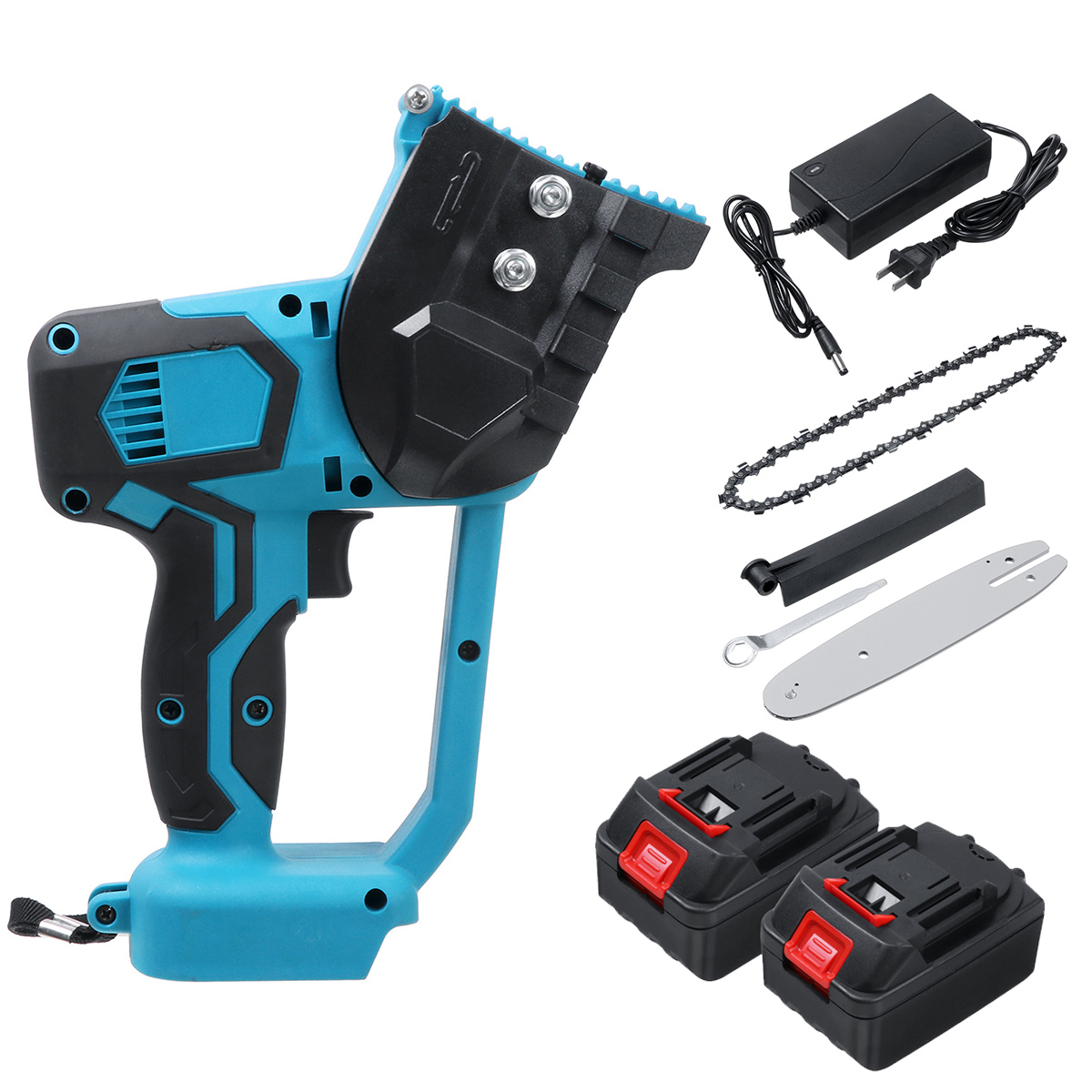 8quot-Rechargeable-Electric-Chainsaw-Chain-Saw-Handheld-Cutting-Tool-W-Two-Battery-1764519-4