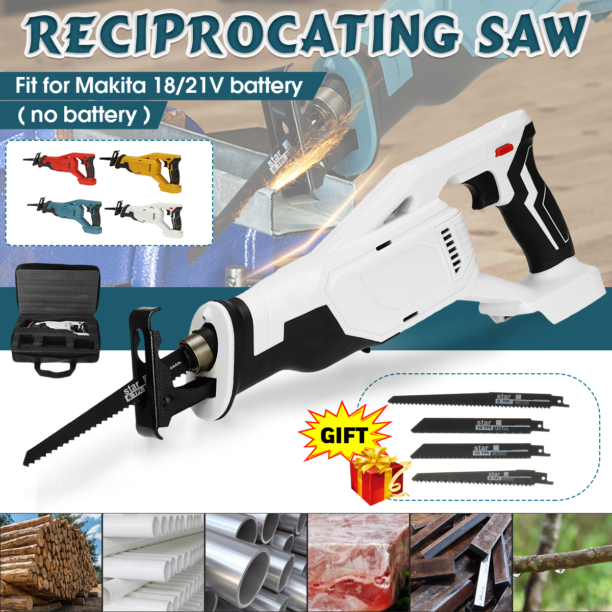 Cordless-Electric-Reciprocating-Saw-Recip-Sabre-Saw-W-4Blade-For-Makita-1821V-Battery-1816991-2