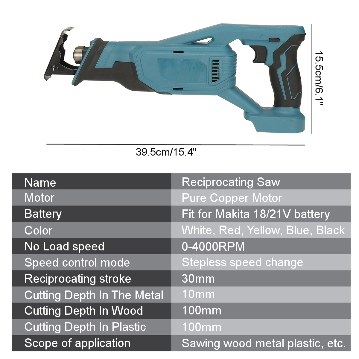 Cordless-Electric-Reciprocating-Saw-Recip-Sabre-Saw-W-4Blade-For-Makita-1821V-Battery-1816991-10