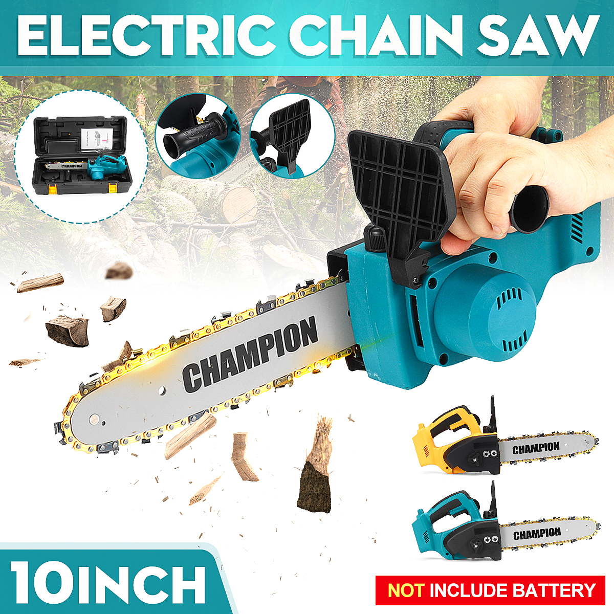 Drillpro-10Inch-Cordless-Brushless-Electric-Chain-Saw-Woodworking-Wood-Cutter-For-Makita-Battery-W-P-1878858-2