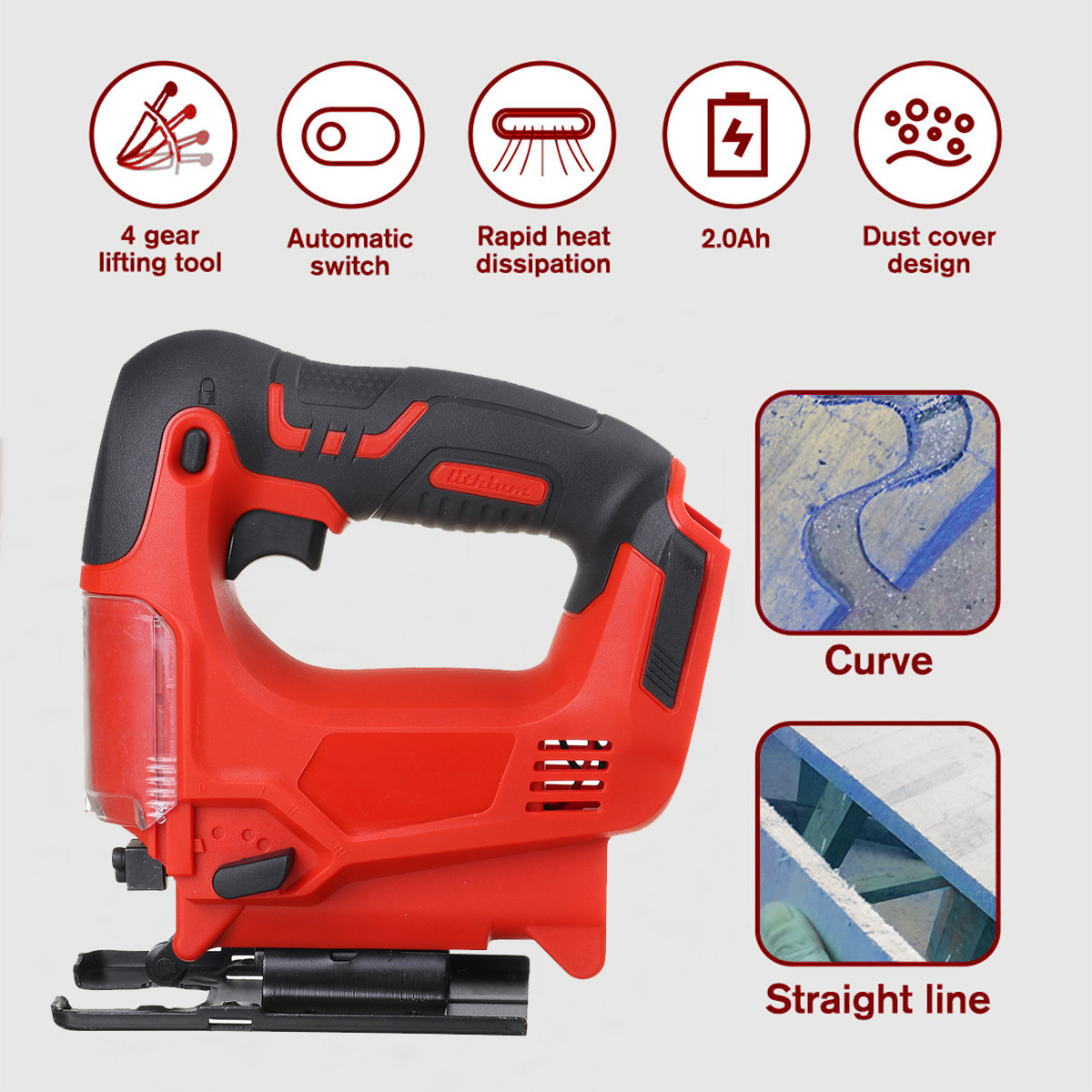 Drillpro-2000mAh-Electric-Saws-Cordless-Jig-Saw-Angle-Adjustble-65mm-Cutting-Depth-With-1-Or-2-Batte-1840189-4