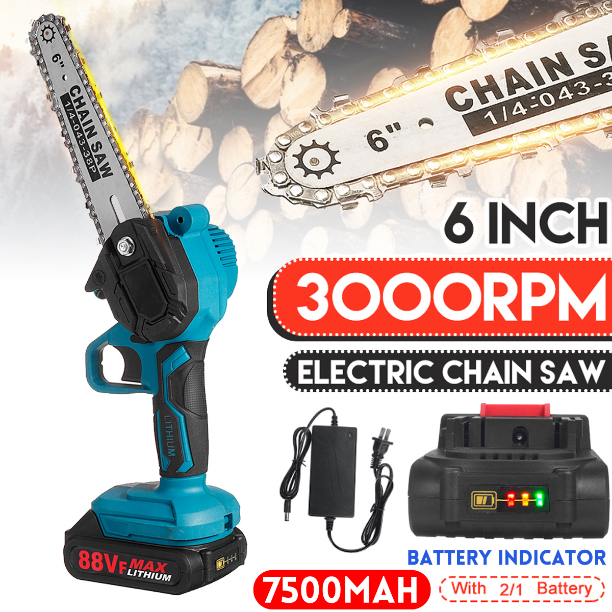 Drillpro-88VF-7500mAh-6in-Cordless-Electric-Chain-Saw-Battery-Indicator-Wood-Cutter-One-Hand-Saw-Woo-1868437-2
