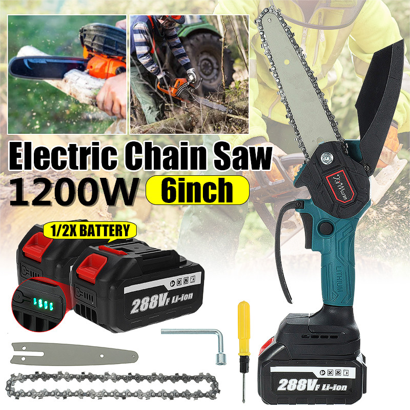 Kiwarm-288VF-6-Inch-Electric-Saw-Cordless-Rechargable-Electric-Chain-Saw-One-hand-Wood-Work-Cutter-G-1852893-2
