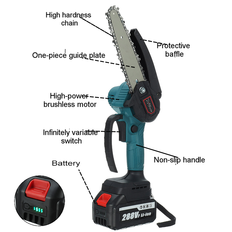 Kiwarm-288VF-6-Inch-Electric-Saw-Cordless-Rechargable-Electric-Chain-Saw-One-hand-Wood-Work-Cutter-G-1852893-4