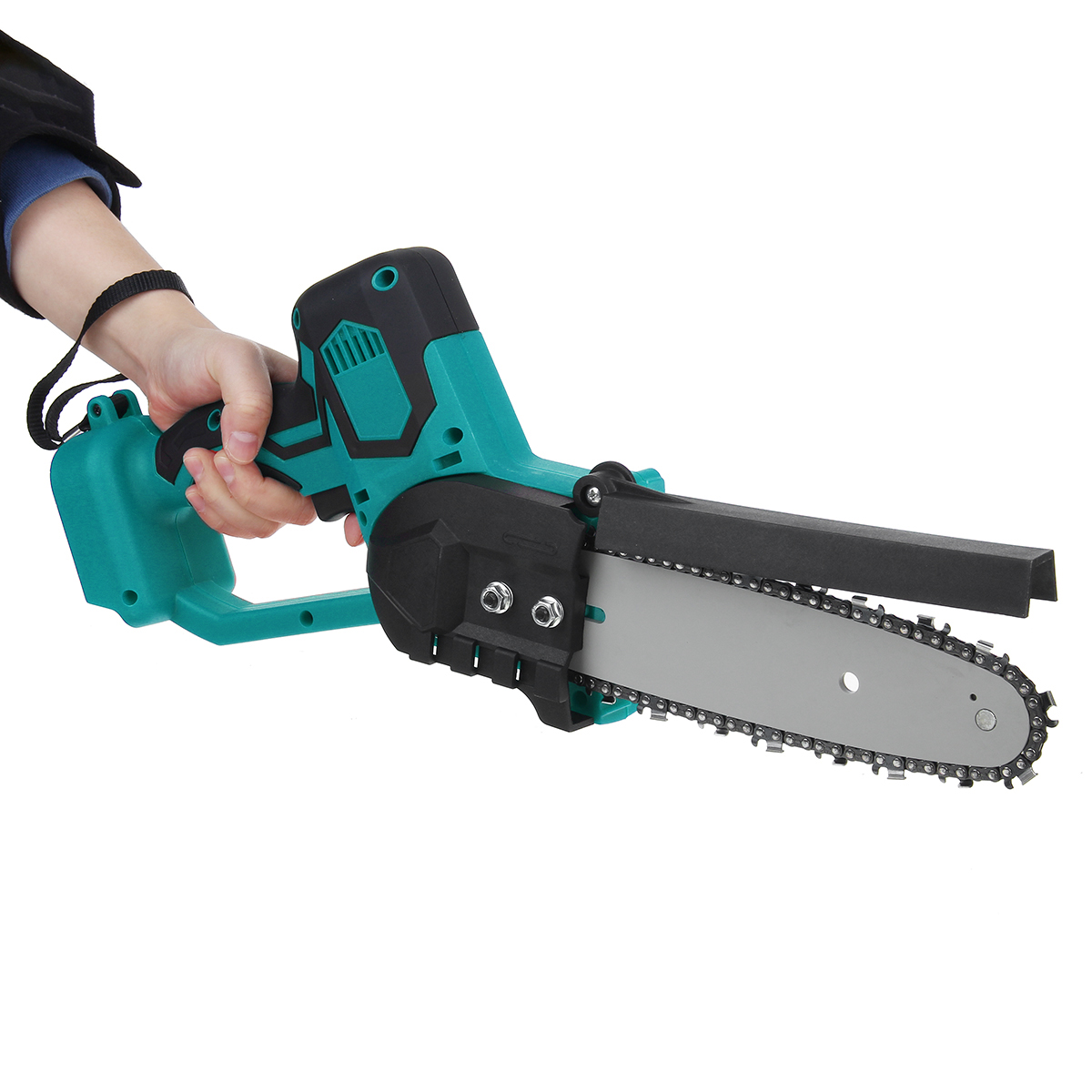 Kiwarm-8-Inch-Cordless-Electric-Chain-Saw-One-Hand-Saw-Woodworking-Cutter-for-Makita-1821V-Battery-1804678-5