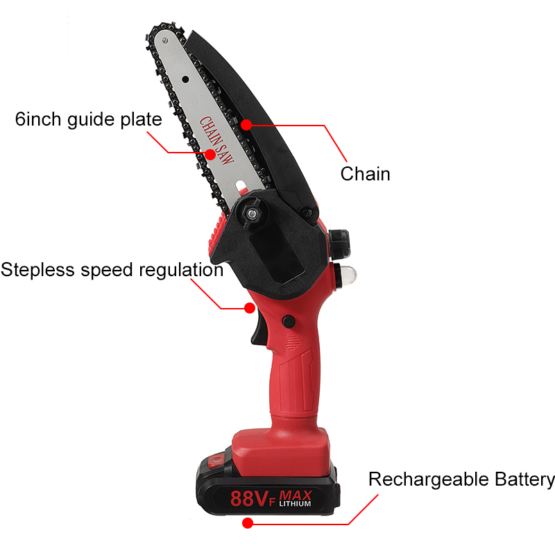 Kiwarm-88VF-6Inch-Rechargable-Chain-Saw-One-hand-Chainsaw-Wood-Work-Cutter-Tool-Digital-Display-Indi-1852890-7