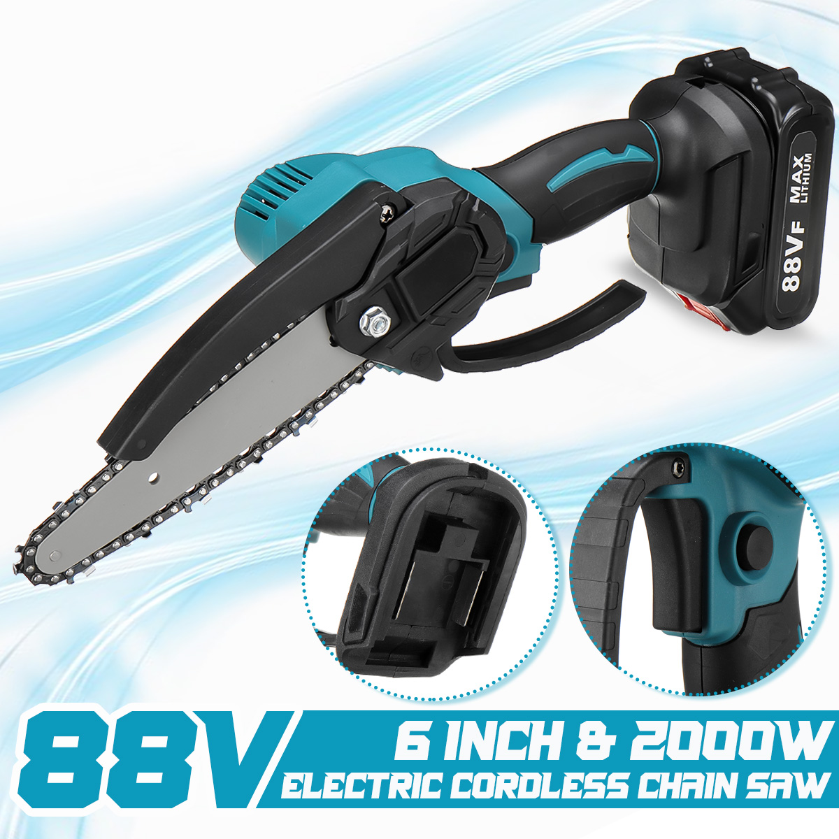 VIOLEWORK-6-88VF-Electric-Chain-Saw-Rechargable-Chainsaws-One-handed-Lithoum-Battery-Wood-Cutter-Wit-1849784-4