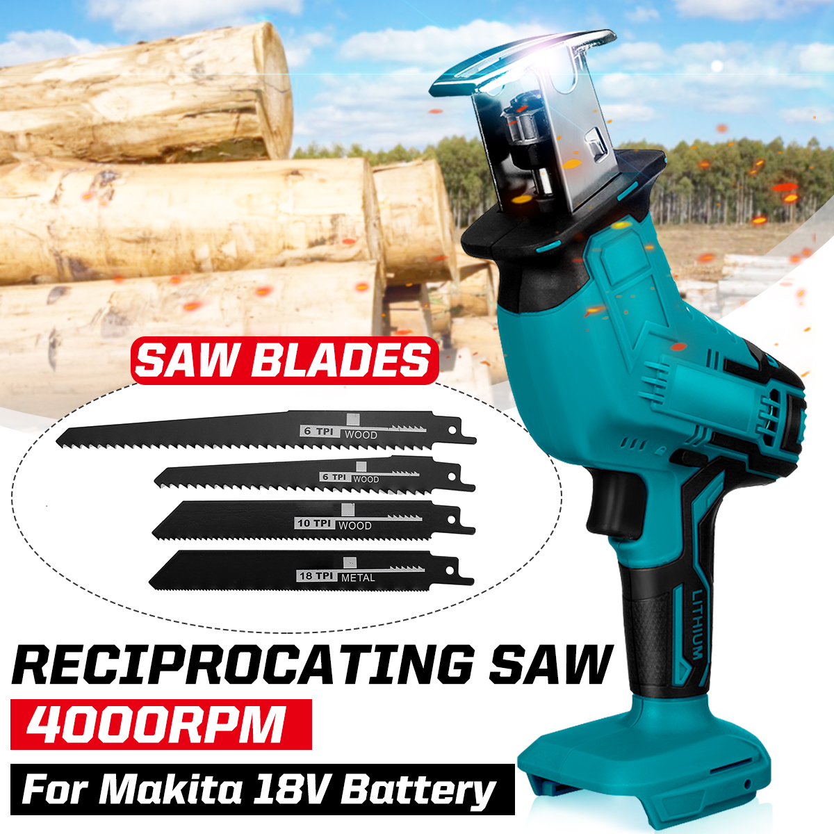 VIOLEWORKS-18V-Cordless-Reciprocating-Saw-Body-With-4-Saw-Blades-Woodworking-Pruning-Saw-For-Makita--1765726-1