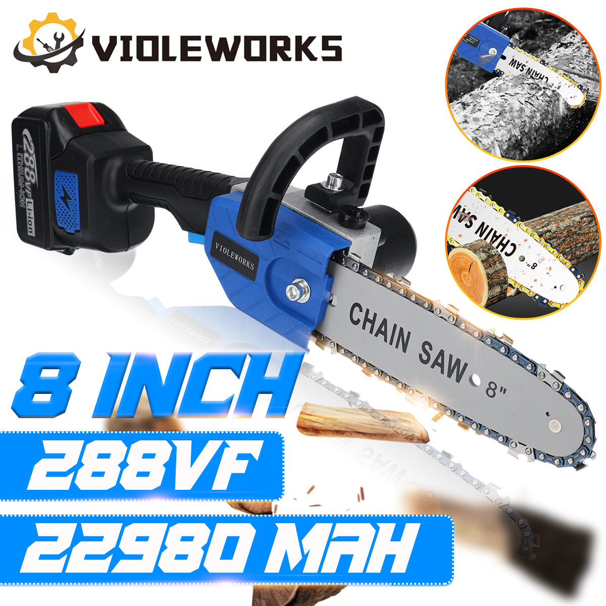 VIOLEWORKS-288VF-8Inch-Electric-Cordless-One-Hand-Saw-Chain-Saw-22980-mAh-Woodworking-Rechargable-Ch-1848005-2