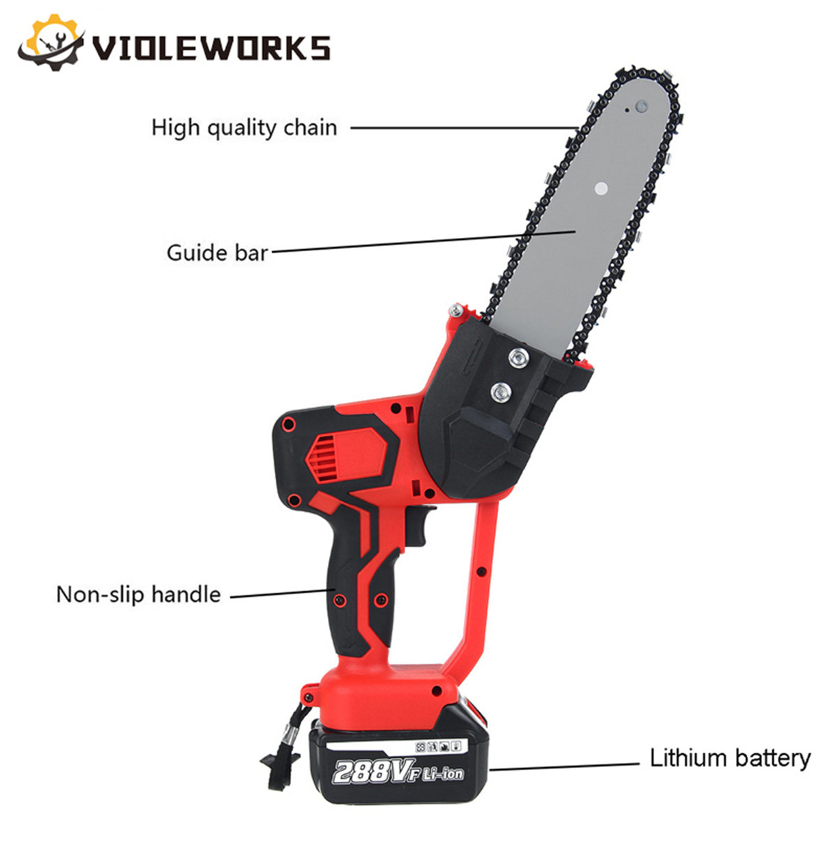 VIOLEWORKS-8-Inch-288VF-Electric-Chainsaw-Cordless-Wood-Cutter-One-Hand-Saw-Woodworking-Saw-with-12p-1768830-3