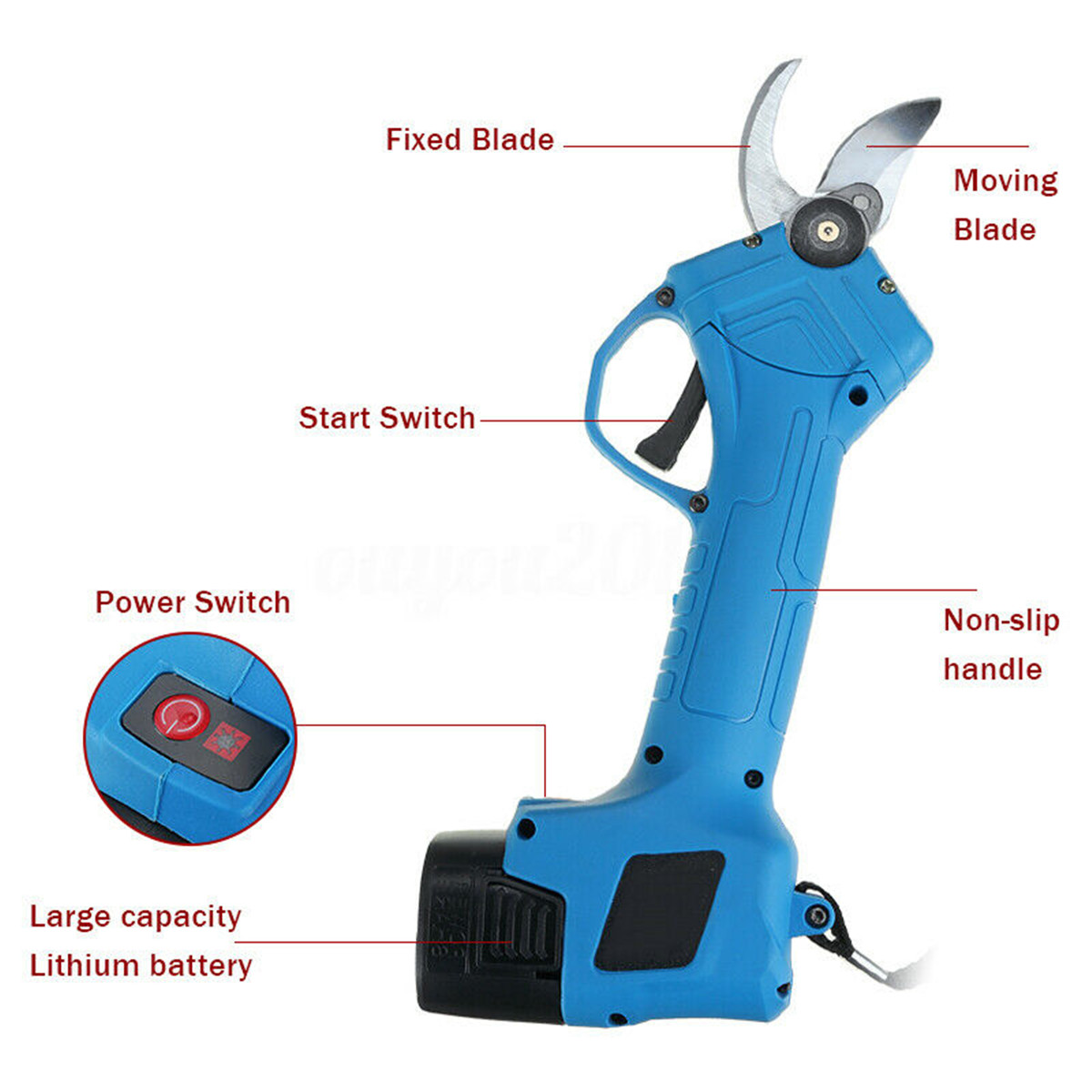 168V--21V-Rechargeable-Lithium-Electric-Cordless-Secateur-Pruning-Shears-Garden-Branch-Cutter-1572180-14