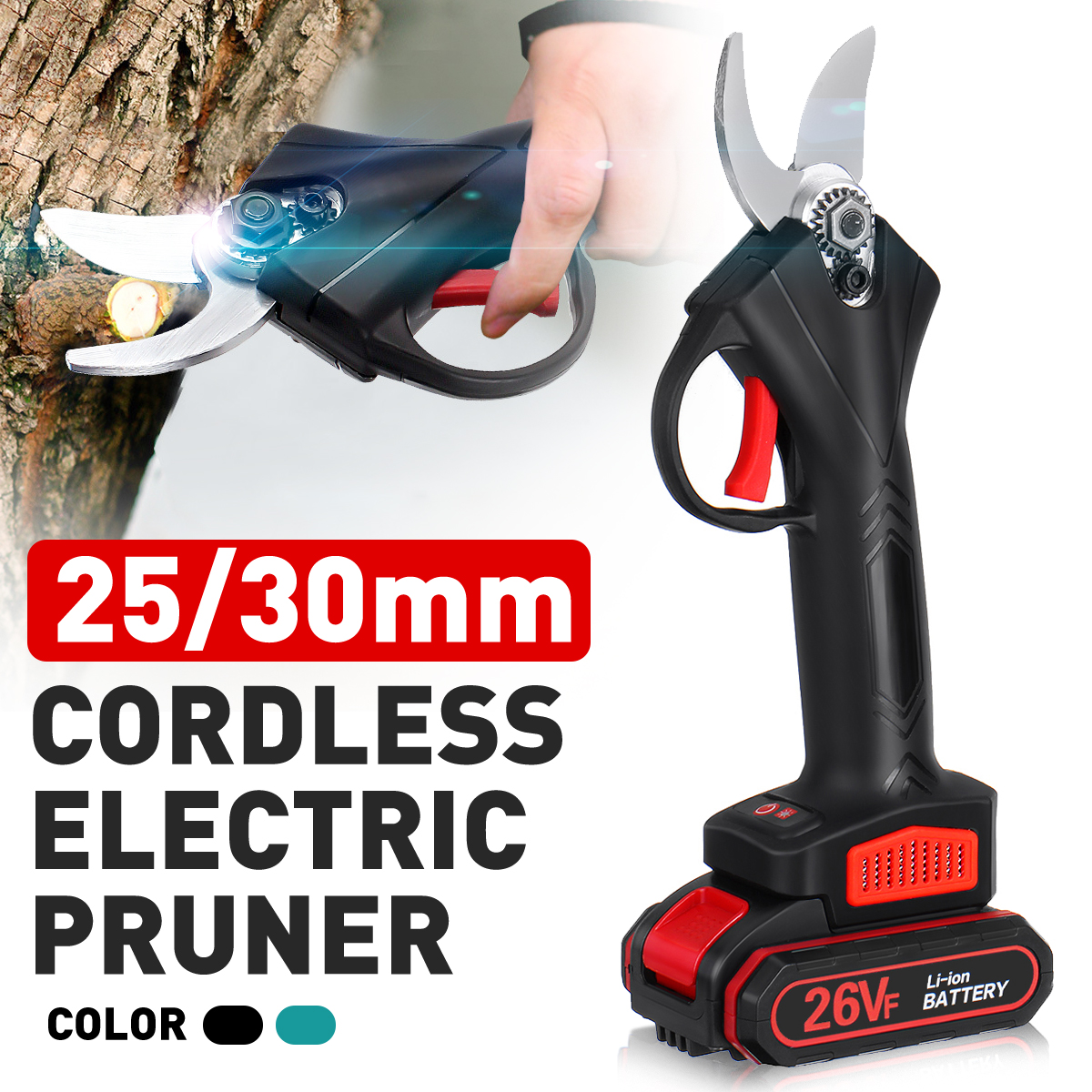 21V-2530mm-Cordless-Electric-Pruning-Secateur-Shears-Portable-Electric-Scissors-W-1pc-Battery-1816359-2