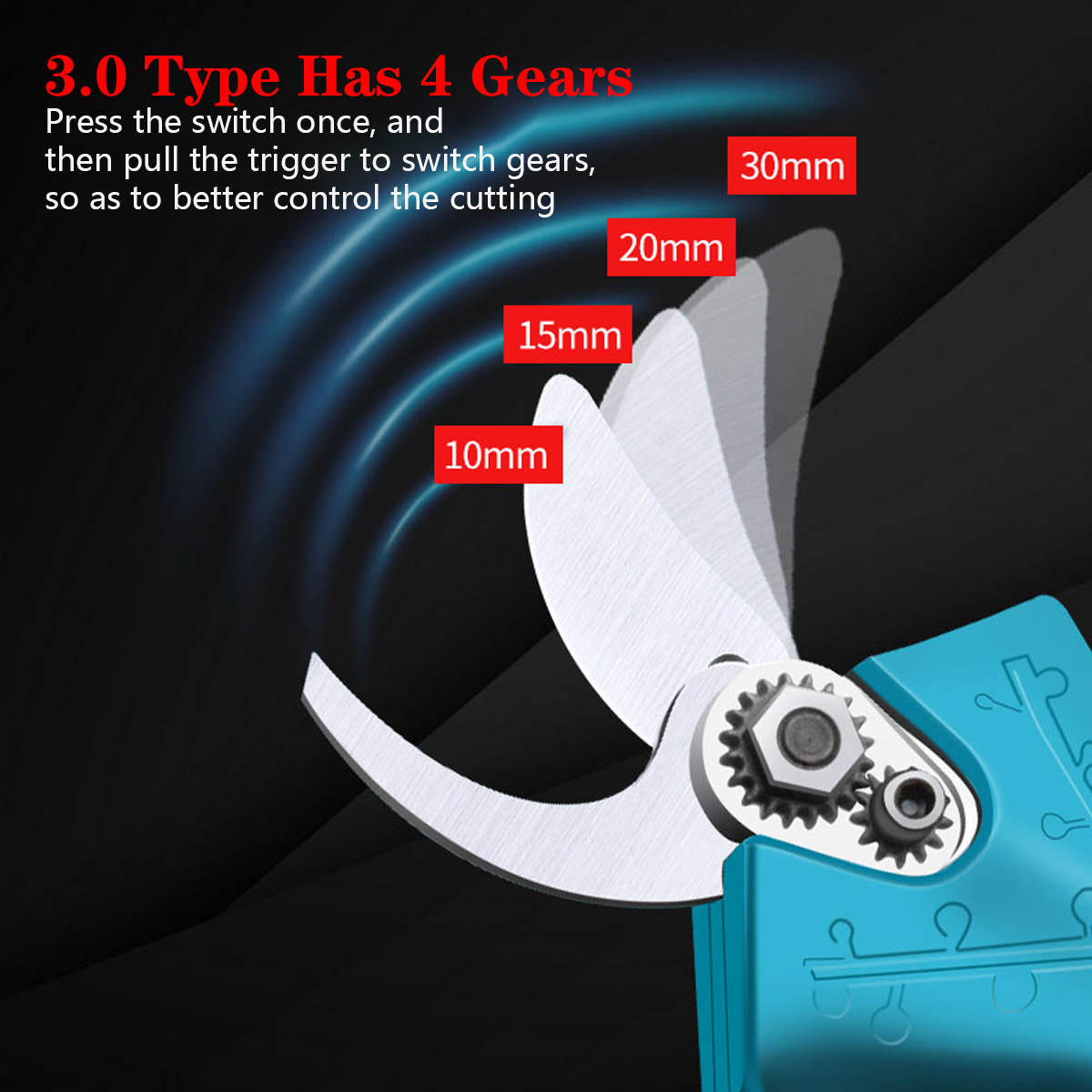 21V-2530mm-Cordless-Electric-Pruning-Secateur-Shears-Portable-Electric-Scissors-W-1pc-Battery-1816359-6