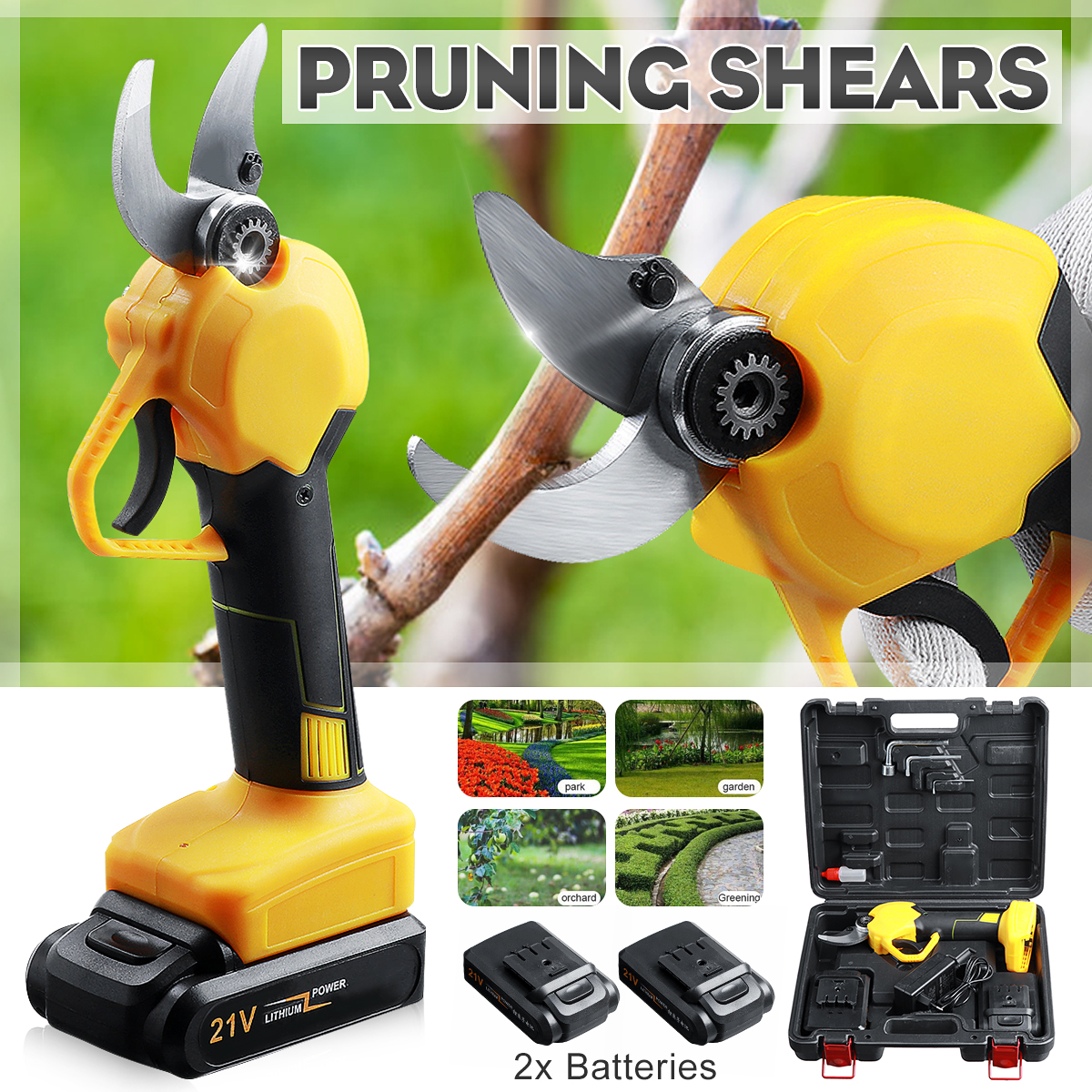 21V-30mm-Cordless-Electric-Pruning-Shears-Scissors-Rechargeable-Li-on-Battery-Garden-1803100-1