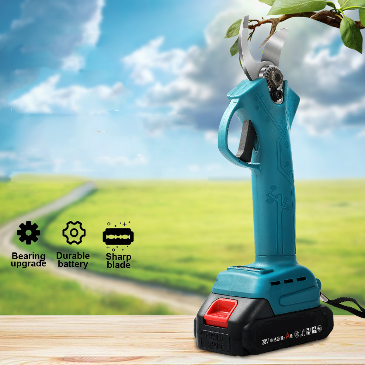 21V-Wireless-Rechargeable-Electric-Pruning-Scissors-Branch-Cutter-Garden-Tool-W-Battery-1743321-3