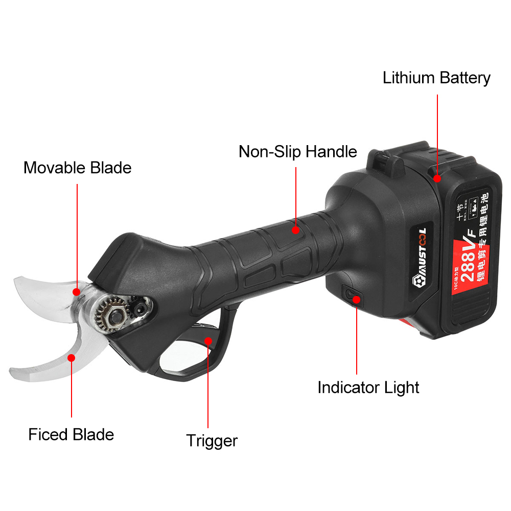 288VF-30mm-Cordless-Rechargeable-Electric-Pruning-Shears-W-Battery-Garden-Scissors-Hedge-Trimmer-For-1837746-4