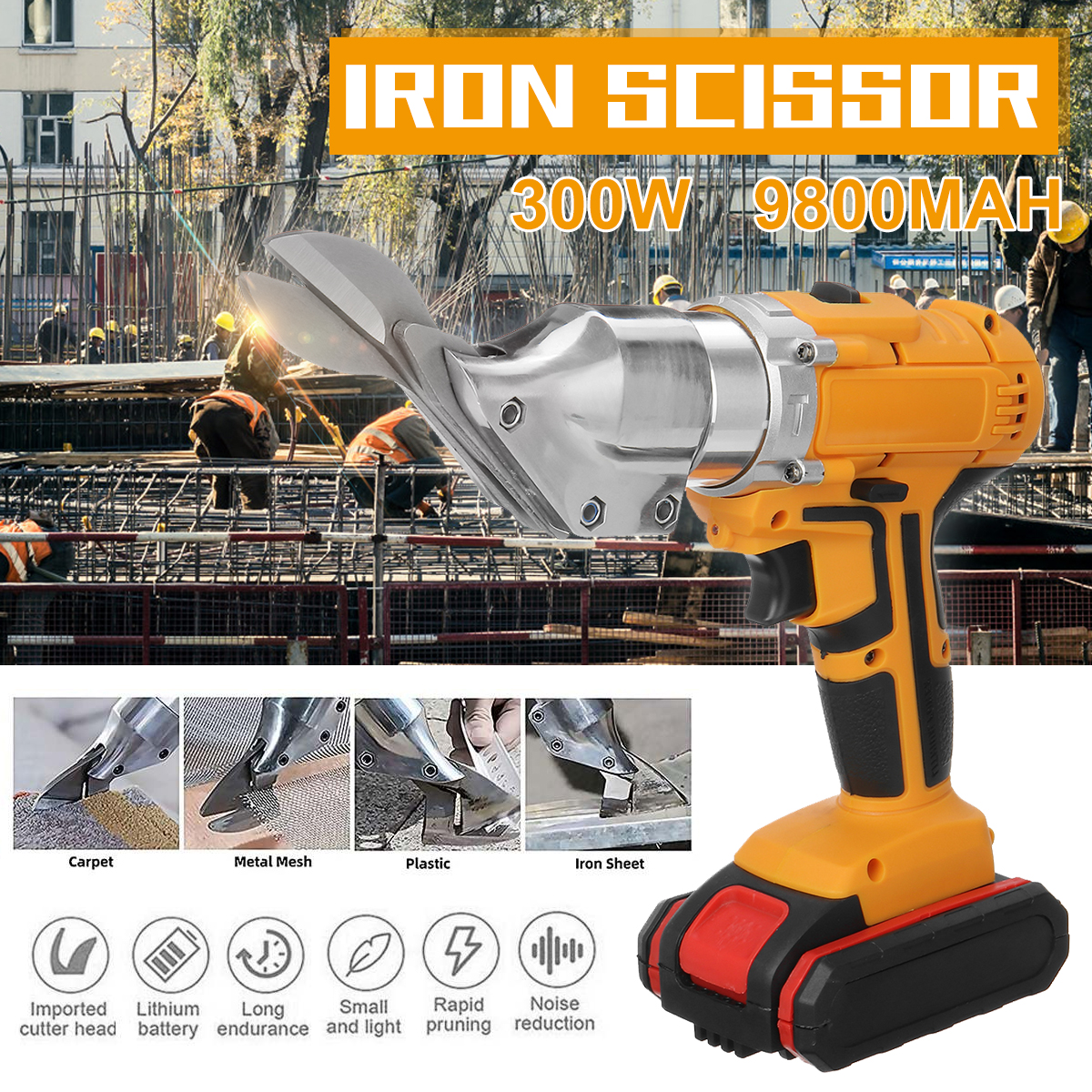 300W-Cordless-Electric-Scissors-Pruning-Shears-Tree-Branch-Pruner-Garden-Tools-with-1pc2pcs-Battery-1916710-2