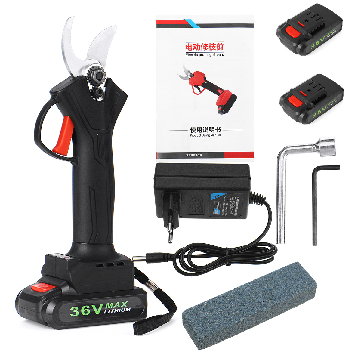 36V-Cordless-Electric-Pruning-Shears-Tree-Branches-Cutter2-Rechargeable-Battery-1660288-9
