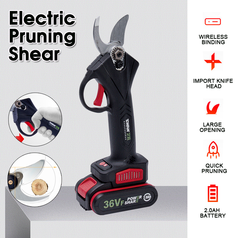 36VF-25mm-Cordless-Electric-Pruning-Shears-Cutter-Li-ion-Tree-Branch-Cutting-Tool-W-1-or-2-Battery-1670530-1