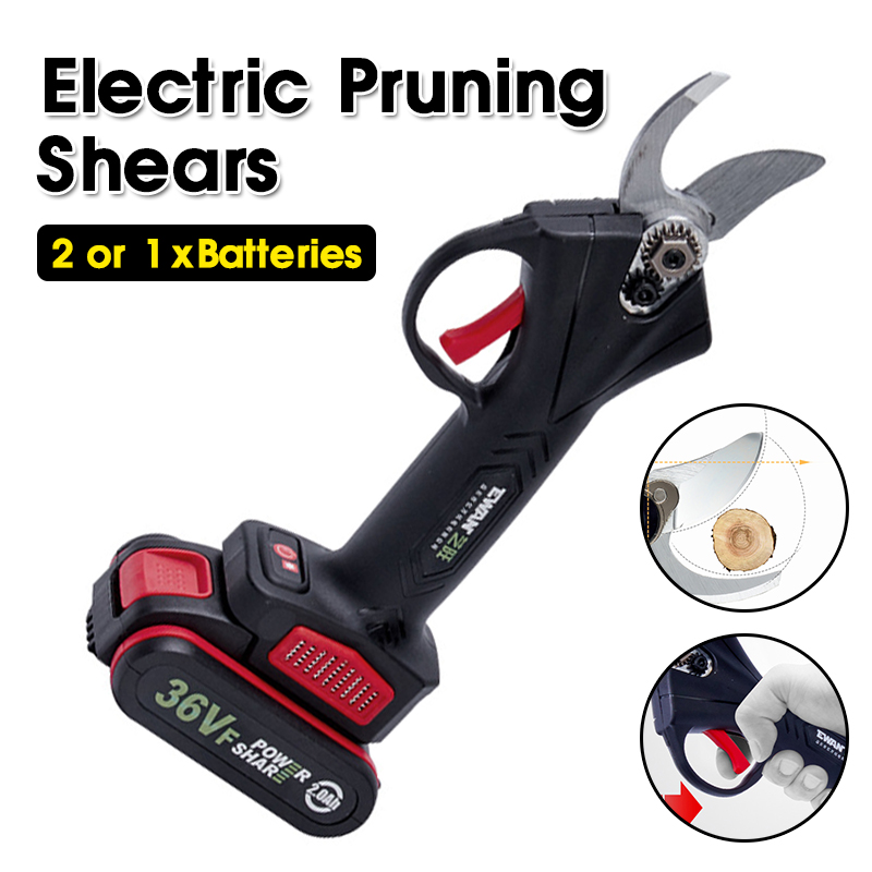 36VF-25mm-Cordless-Electric-Pruning-Shears-Cutter-Li-ion-Tree-Branch-Cutting-Tool-W-1-or-2-Battery-1670530-2