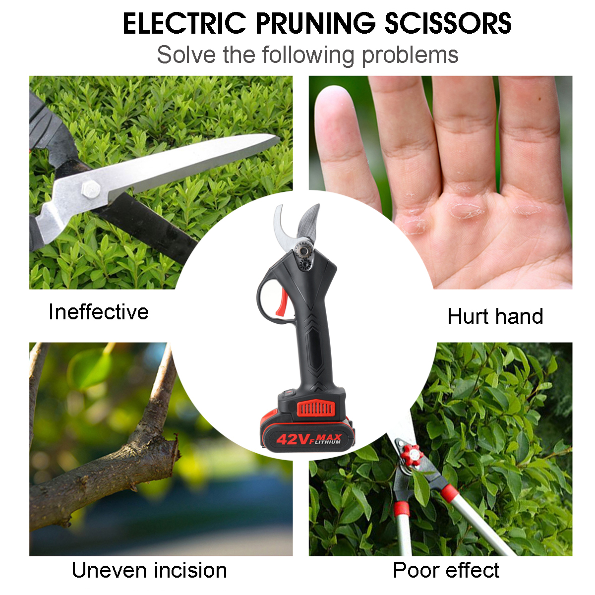 42VF-Rechargeable-Electric-Pruning-Shears-Scissors-Branch-Cutter-Garden-Tool-W-1-or-2-Li-ion-Battery-1709169-2