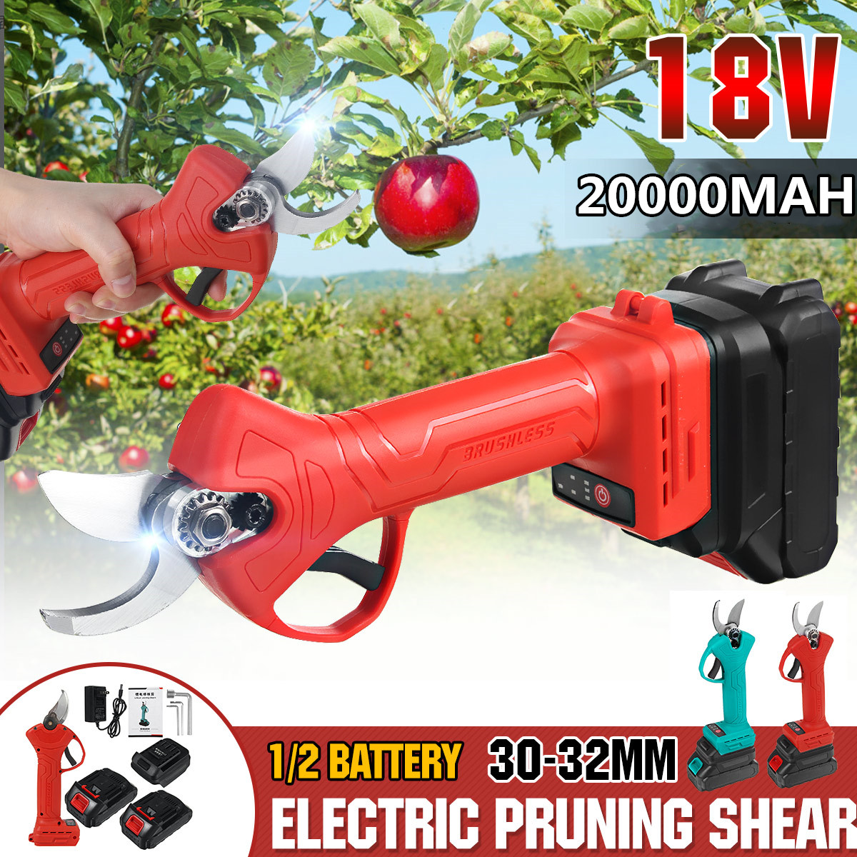 BLMIATKO-Wireless-Electric-Pruning-Shears-Scissors-Branches-Cutter-W-1-or-2pcs-Battery-Gardening-Too-1879784-1