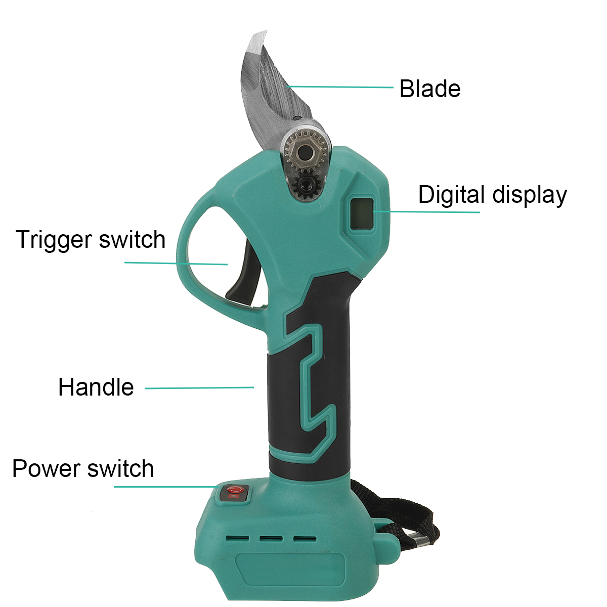 Kiwarm-30mm-Cordless-Electric-Scissors-Pruning-Shears-Adjustable-Tree-Branch-Pruner-Garden-Scissor-H-1902751-14