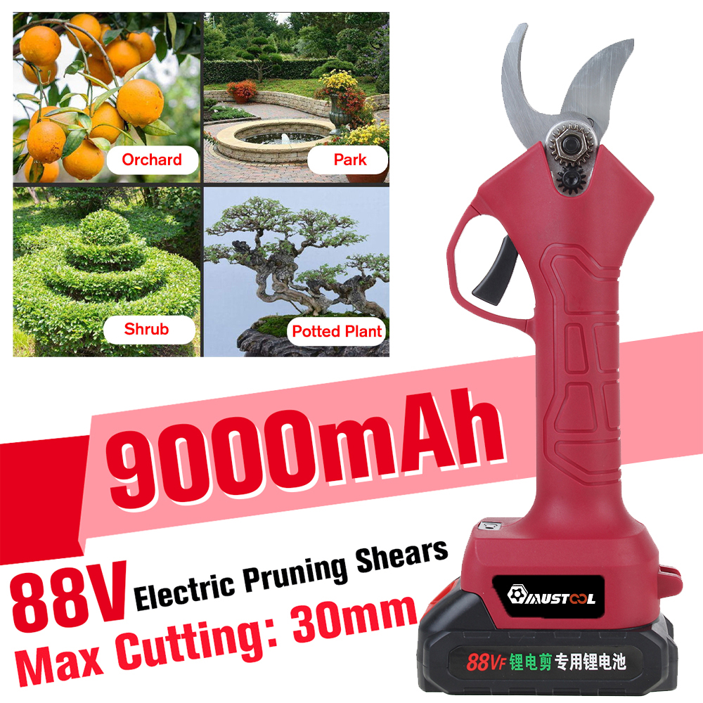 MUSTOOL-88VF-Cordless-Rechargeable-Electric-Pruning-Shears-W-12pcs-Battery-Garden-Scissor-Hedge-Trim-1827864-1